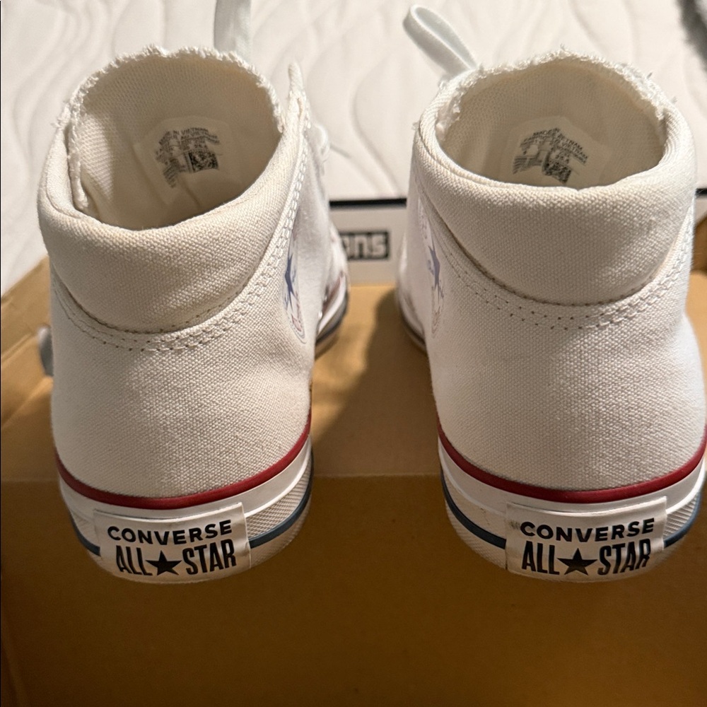 Converse All Star White and Red Sneakers